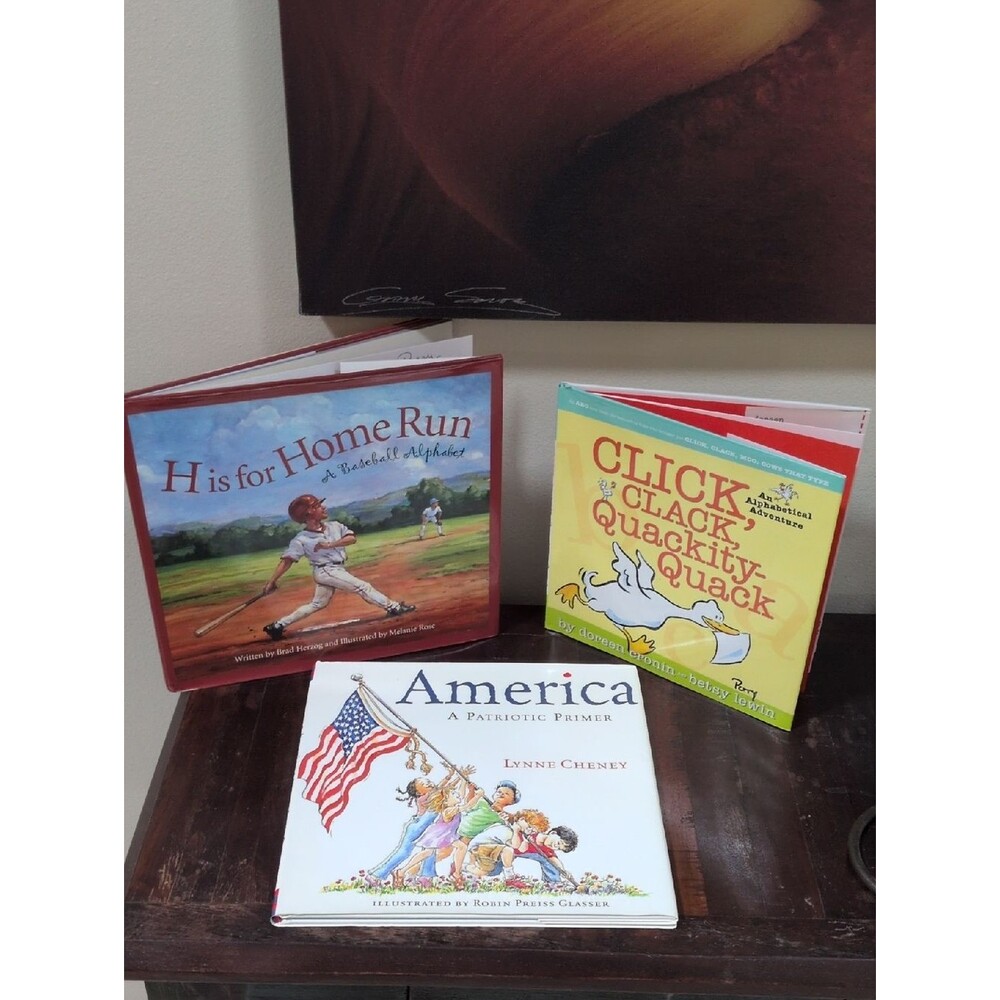 Cronin, Herzog, Cheney Children's Literature Set of 3 Alphabet Hardback Books